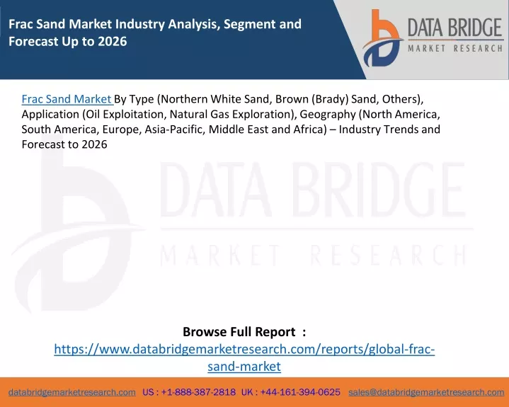 frac sand market industry analysis segment