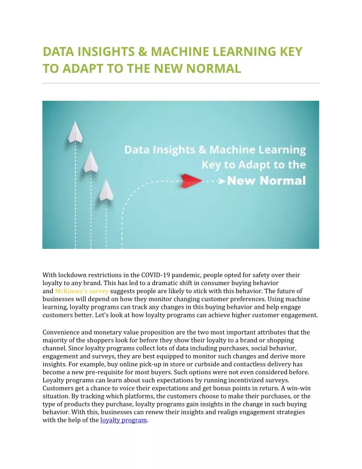 data insights machine learning key to adapt