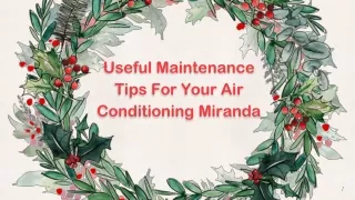 Useful Maintenance Tips For Your Air Conditioning Miranda