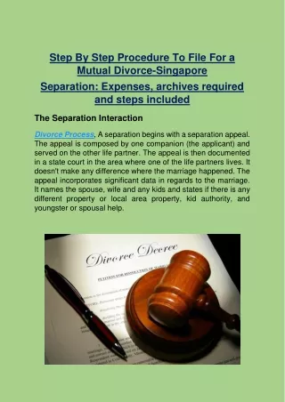 The Best Divorce Process In Singapore
