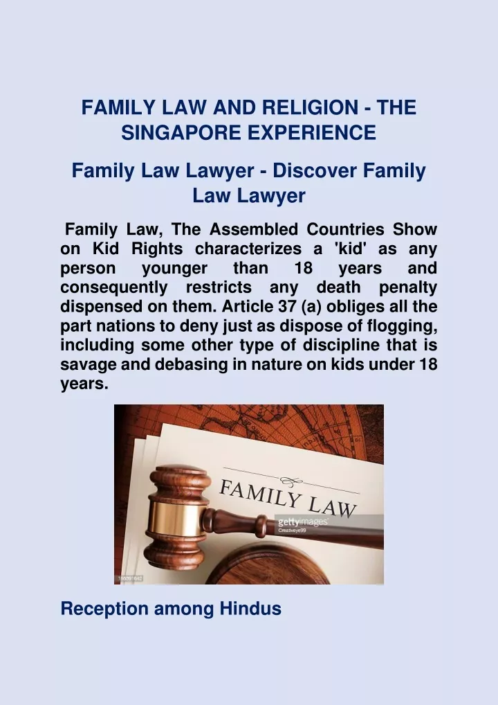 family law and religion the singapore experience