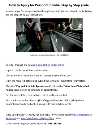 How to Apply for Passport in India, Step by Step guide.