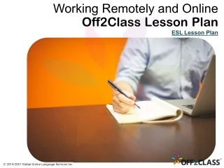 working remotely and online