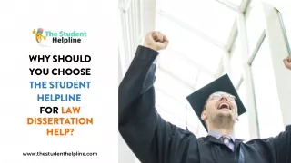 Why Should You Choose The Student Helpline For Law Dissertation Help?