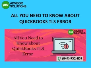 all you need to know about quickbooks tls error