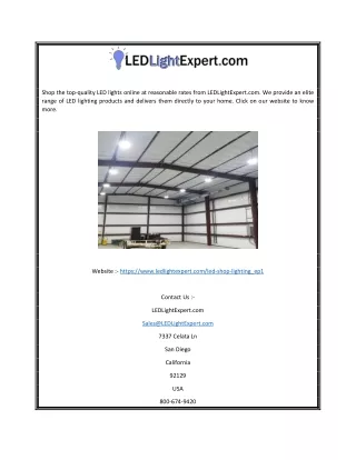 shop the top quality led lights online