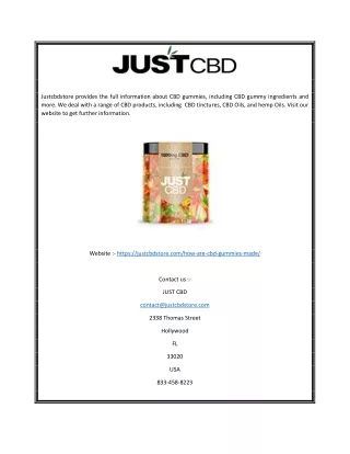justcbdstore provides the full information about