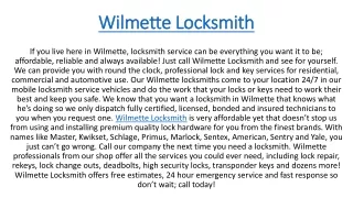 wilmette locksmith