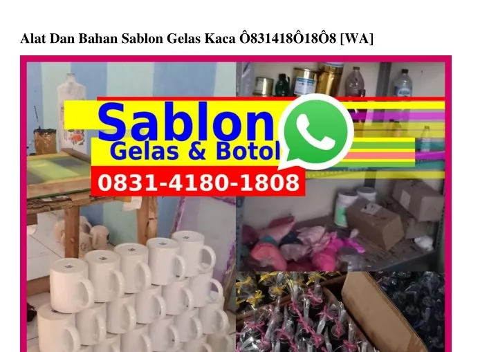 alat dan bahan sablon gelas kaca 831418 18 8 wa