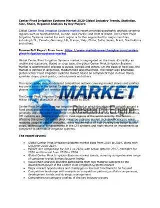 center pivot irrigation systems market 2020