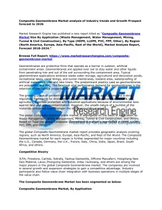 composite geomembrane market analysis of industry