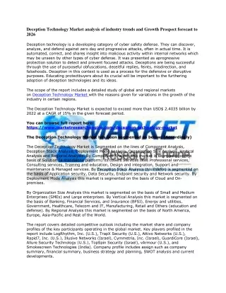 deception technology market analysis of industry