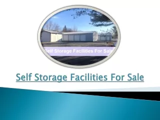 Earn Good Profit By Keeping Self Storage Facilities For Sale