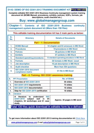 d142 demo of iso 22301 2012 training document