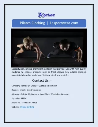 Pilates Clothing  | 1asportwear.com