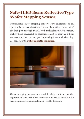 safest led beam reflective type wafer mapping