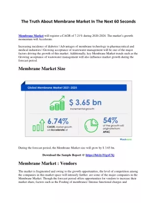 the truth about membrane market in the next