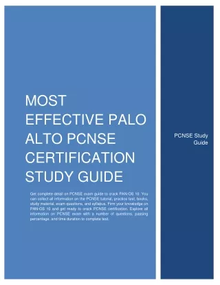 most effective palo alto pcnse certification