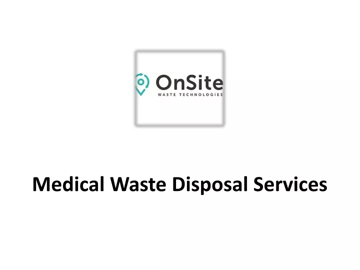 medical waste disposal services