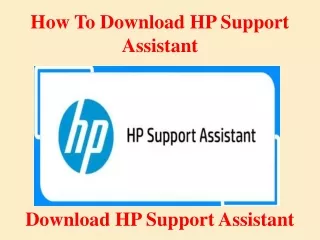 how to download hp support assistant