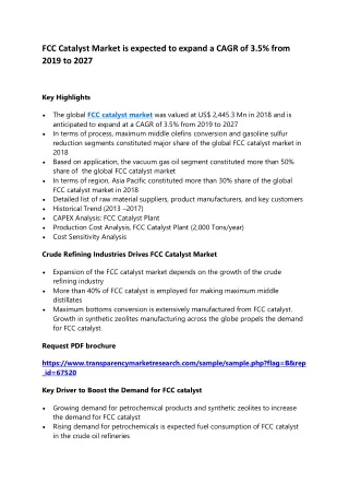 fcc catalyst market is expected to expand a cagr