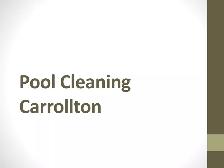 pool cleaning carrollton