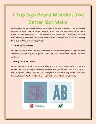 7 Top Sign Board Mistakes You Better Not Make