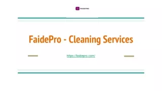 faidepro cleaning services