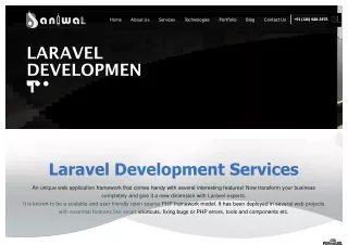 Top Laravel Development Services Company | Baniwal Infotech