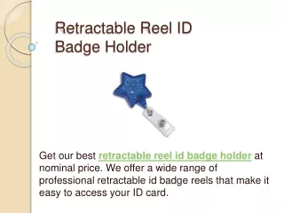 Retractable Reel ID Badge Holder