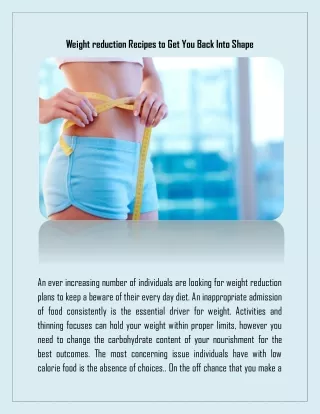 Weight Loss Recipes