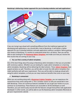 bootstrap is delivering a better approach