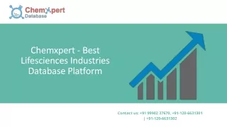 Chemxpert - Best Lifesciences Industries Database Platform