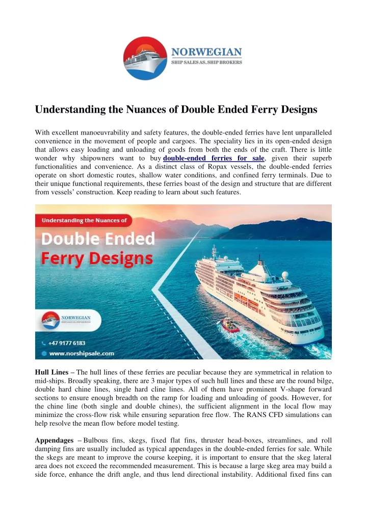 understanding the nuances of double ended ferry