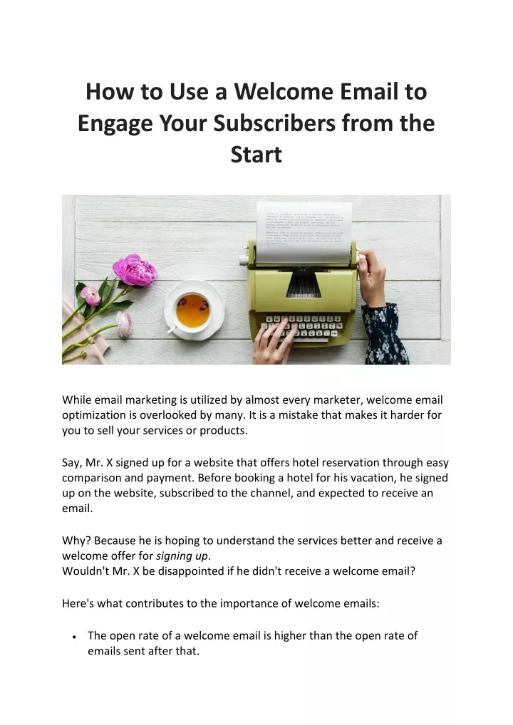 how to use a welcome email to engage your