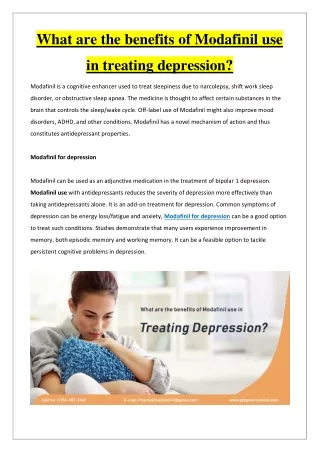 what are the benefits of modafinil use