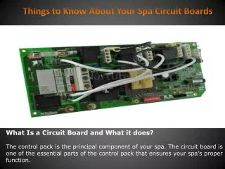 things to know about your spa circuit boards