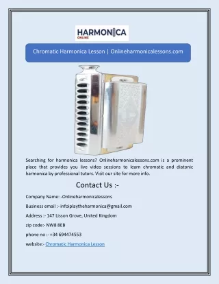 Chromatic Harmonica Lesson | Onlineharmonicalessons.com