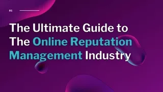 The Ultimate Guide to The Online Reputation Management Industry