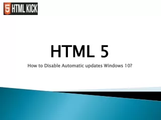 How to Disable Automatic updates Windows 10?