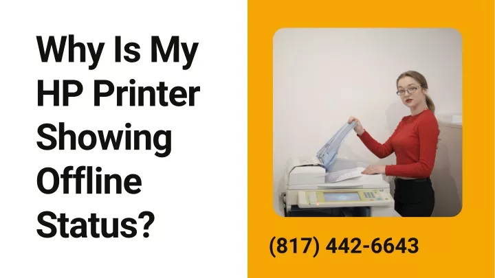 why is my hp printer showing offline status
