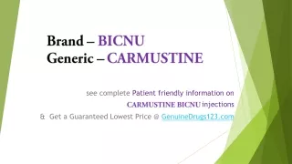 brand bicnu generic carmustine