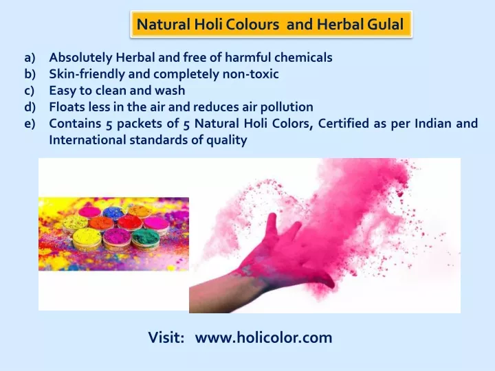 natural holicolours and herbal gulal