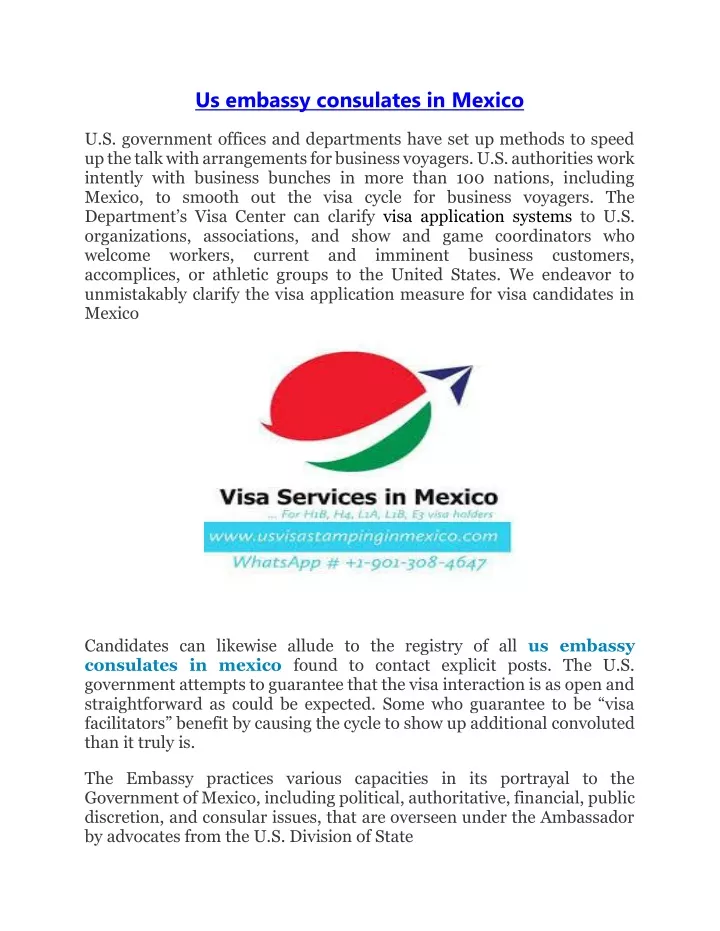 us embassy consulates in mexico