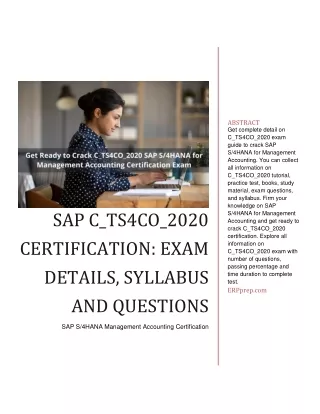 abstract get complete detail on c ts4co 2020 exam