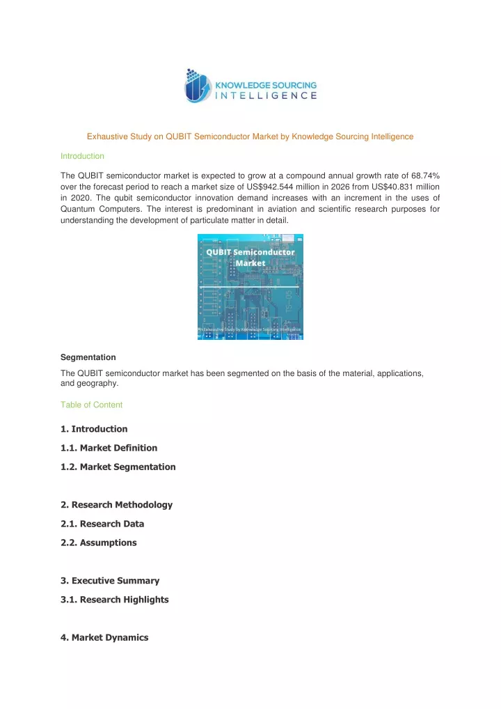 exhaustive study on qubit semiconductor market