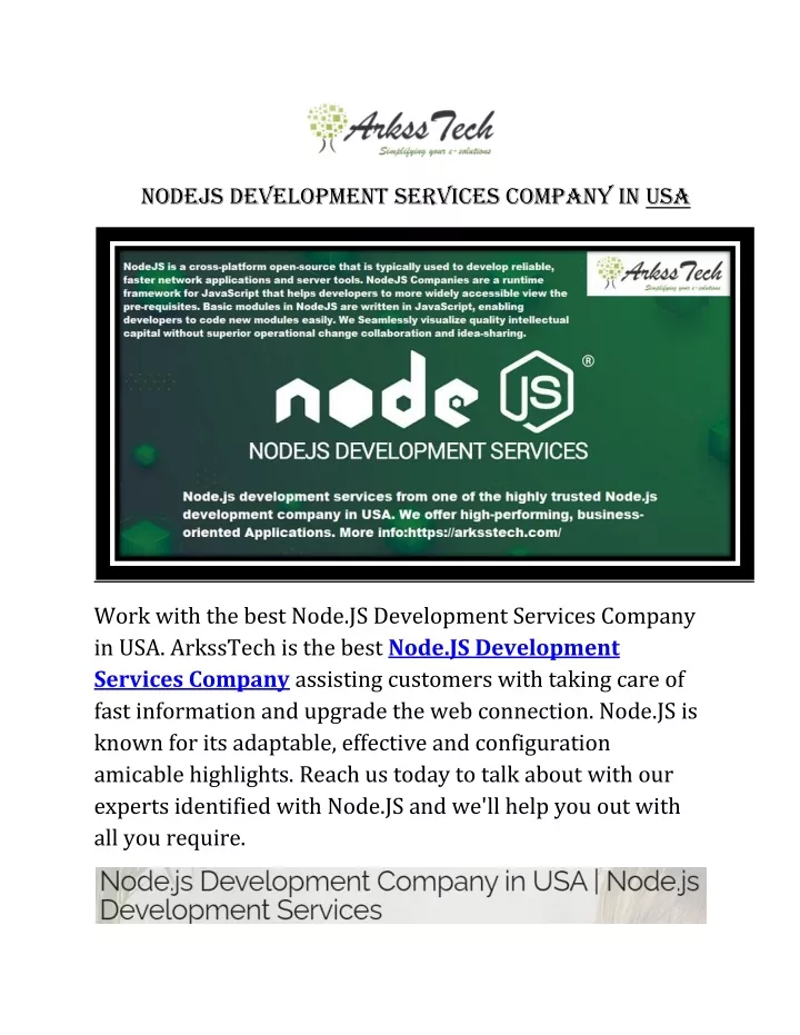 nodejs development services company in usa