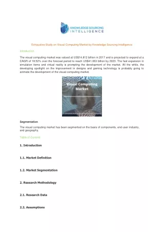 exhaustive study on visual computing market