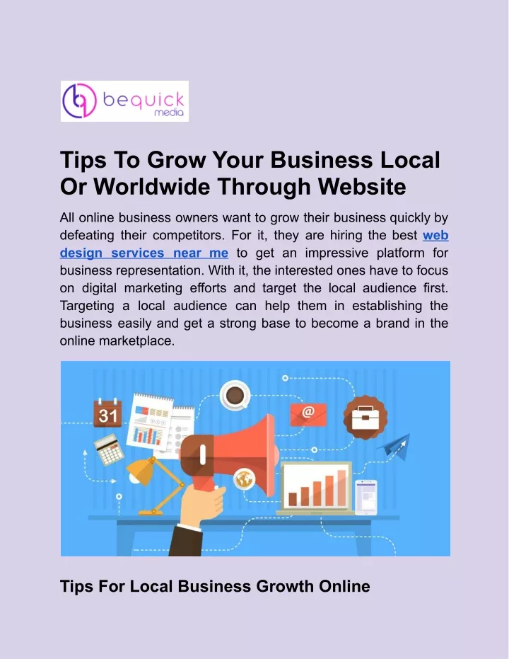 tips to grow your business local or worldwide