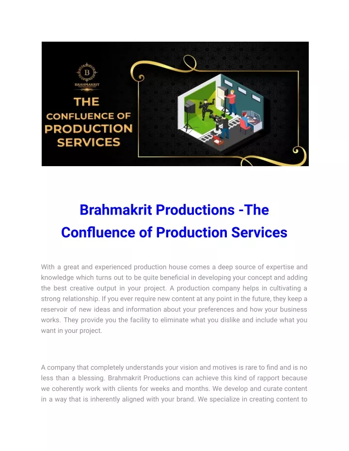 brahmakrit productions the confluence